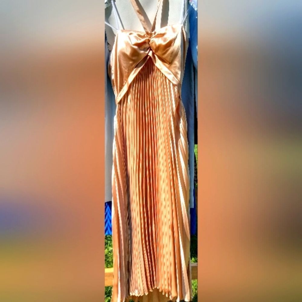 🤠Camille La Vie Gold Shimmer Gown Size 12P